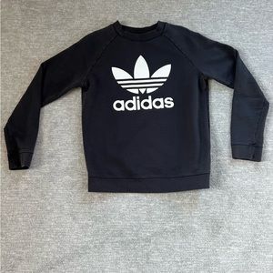 adidas Black Sweatshirt with White Logo